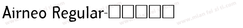 Airneo Regular字体转换